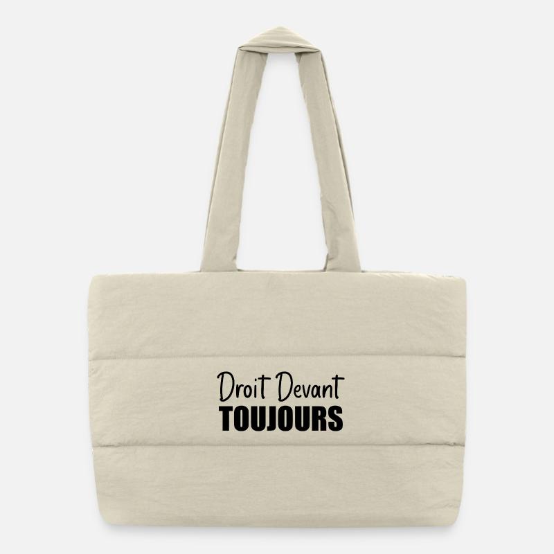 Droit devant, toujours Sac shopping matelassé