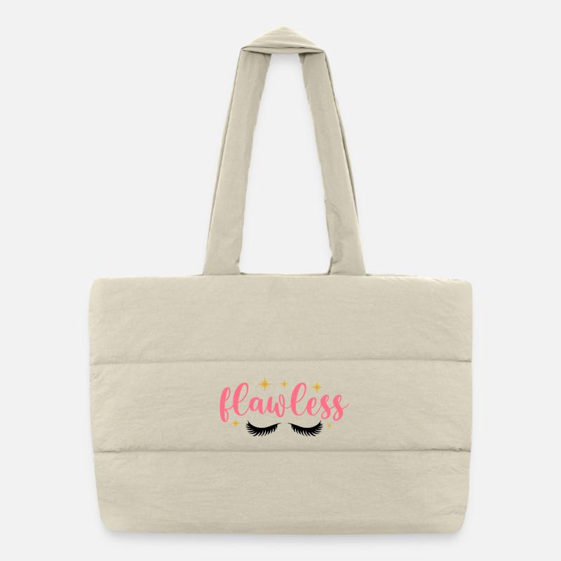 Flawless Star Writing Puffer Shopping Bag