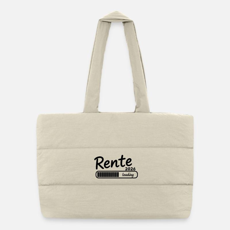 Pension 2026 loading Finally retirement Puffer Shopping Bag
