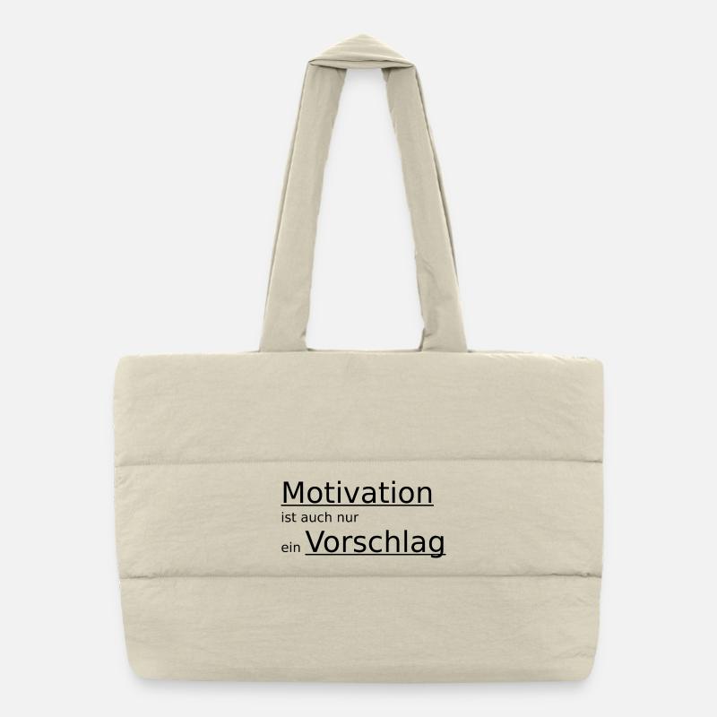 Motivation ist auch nur ein Vorschlag Puffer-Einkaufstasche