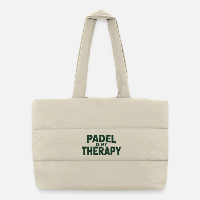 Padel is my Therapy Sportler Statement Puffer-Einkaufstasche