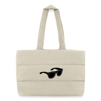 Lunettes de soleil - Sac shopping matelassé - blanc naturel - Devant