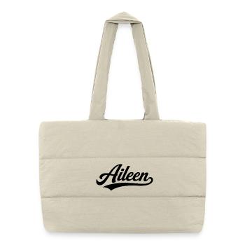 Aileen Name erst-letzte Familie - Puffer-Einkaufstasche - Naturweiß - Vorne