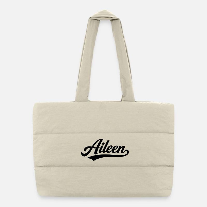 Aileen Name erst-letzte Familie Puffer-Einkaufstasche