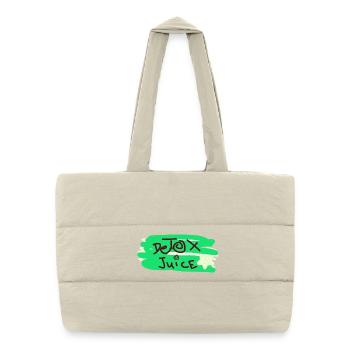 Detox juice text - Puffer Shopping Bag - natural - Front