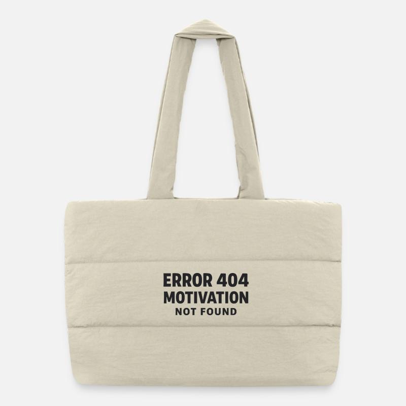 Erreur 404 Motivation non trouvée Drôle de proverbe Sac shopping matelassé