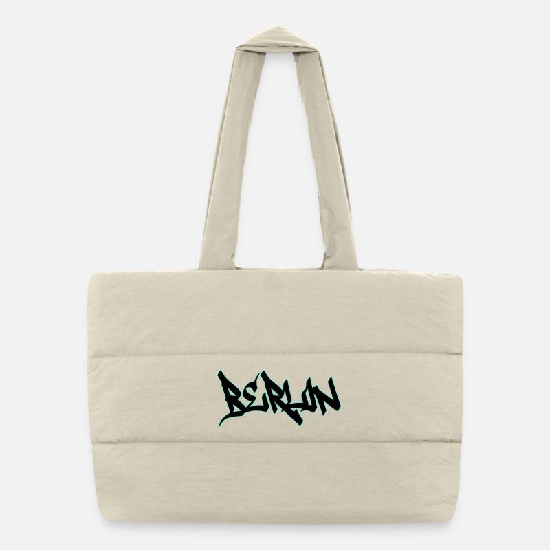 Lettrage au néon Sac shopping matelassé