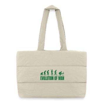 Evolution of Man Programmierer IT - Puffer-Einkaufstasche - Naturweiß - Vorne
