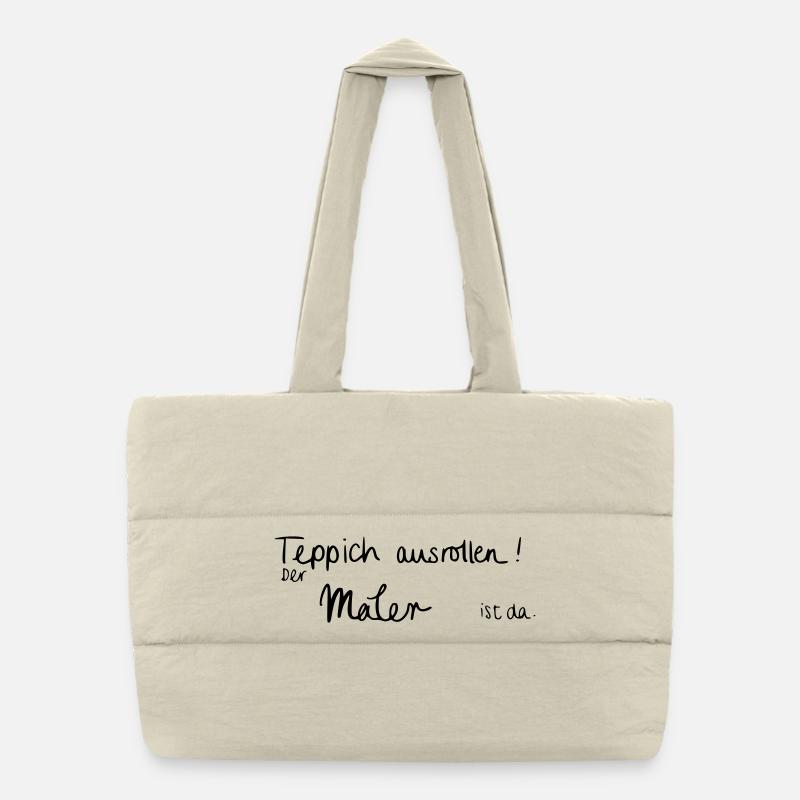 Teppich ausrollen! Der Maler ist da. Puffer-Einkaufstasche