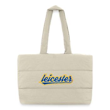 Leicester Script Swoosh on clothing - Puffer Shopping Bag - natural - Front