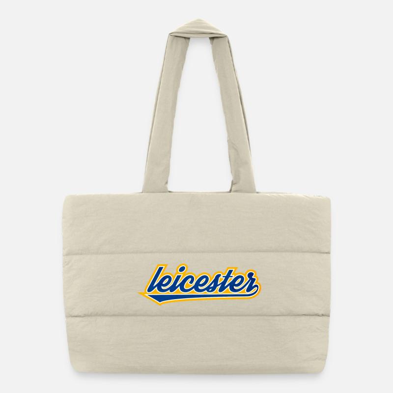 Leicester Script Swoosh on clothing Puffer Shopping Bag