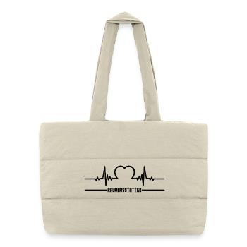 Heartbeat Decorator Decorator Furnishing - Puffer Shopping Bag - natural - Front