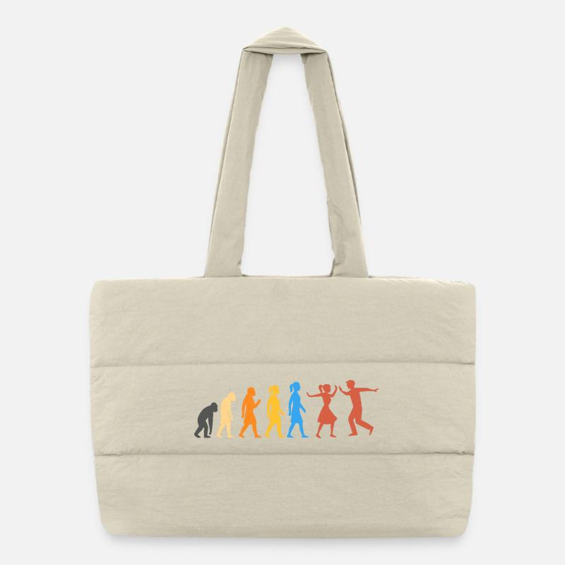 Swing Dance - The Highest Level of Evolution (2) - Puffer Shopping Bag - natural