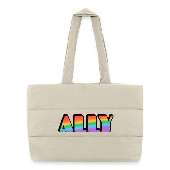 Ally Rainbow Letters - Puffer Shopping Bag - natural - Front