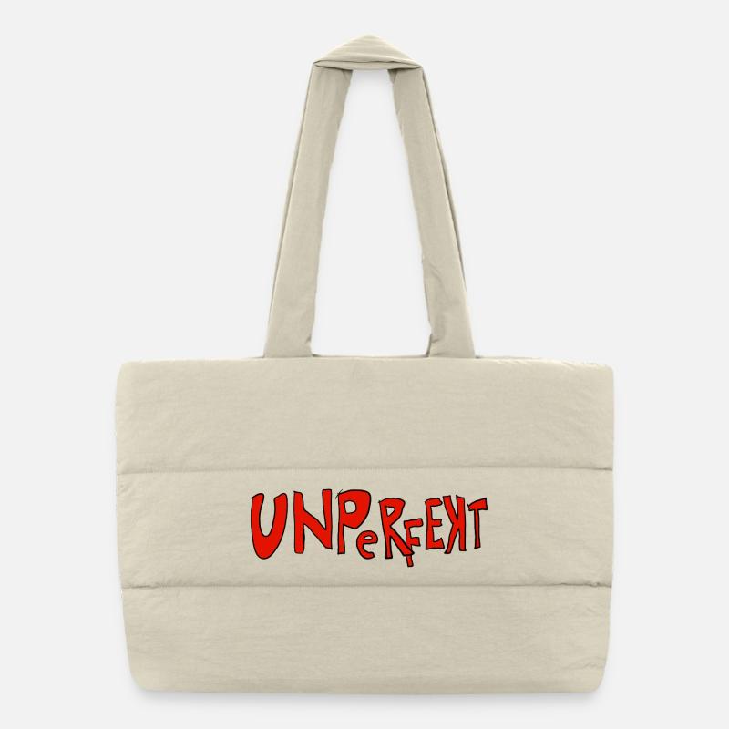 Imperfect – Typographie imparfaite Sac shopping matelassé