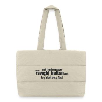 dubious acts - Puffer Shopping Bag - natural - Front