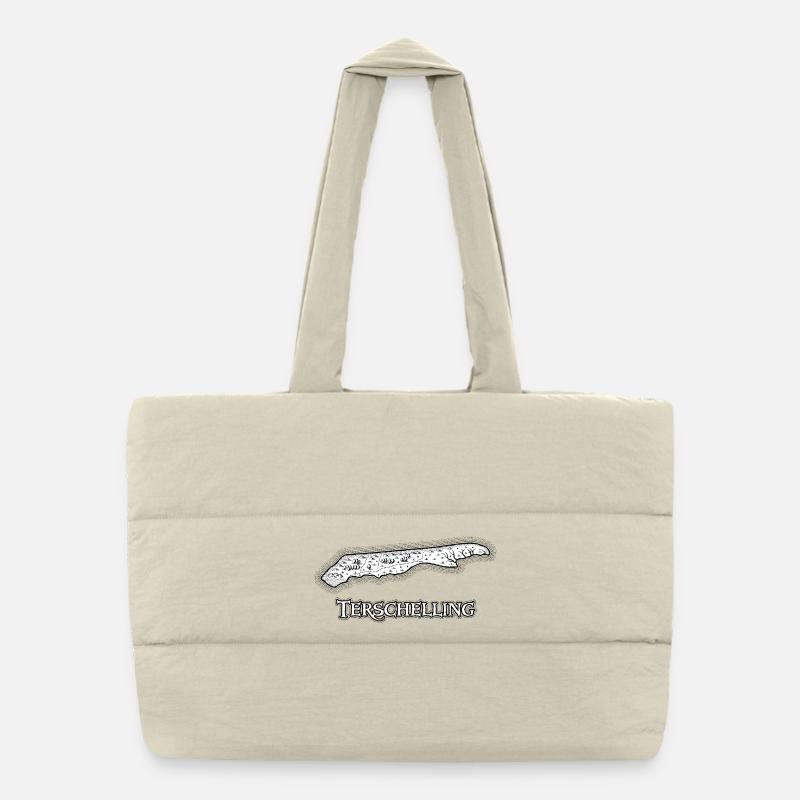 Terschelling | Antique map | Treasure map Puffer Shopping Bag