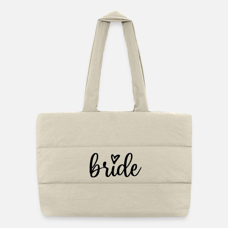 Bride - Puffer Shopping Bag - natural