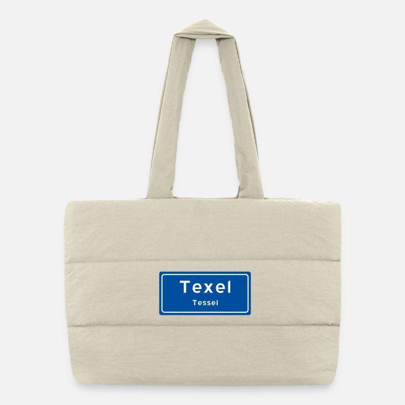 Texel nameplate Puffer Shopping Bag