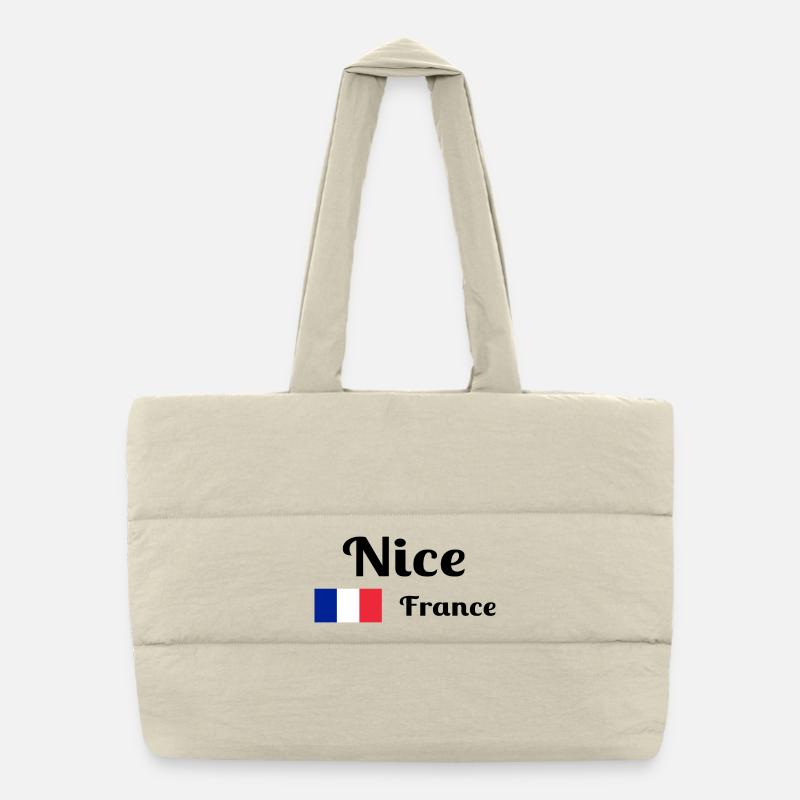 Nizza Frankreich - Stilvolle Drucke Puffer-Einkaufstasche