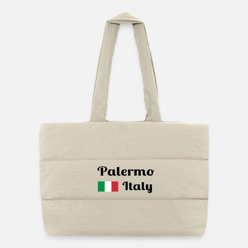 Palermo, Italy - Stylish prints Puffer Shopping Bag