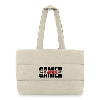 Gamer 4 Ever – Videospiel Leidenschaft T-Shirt - Puffer-Einkaufstasche - Naturweiß - Vorne
