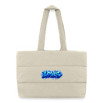 Graffiti  LOUIS Prénom cadeau idéal imprimable - Sac shopping matelassé - blanc naturel - Devant