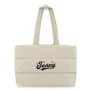 Jenny name first last family - Puffer Shopping Bag - natural - Front