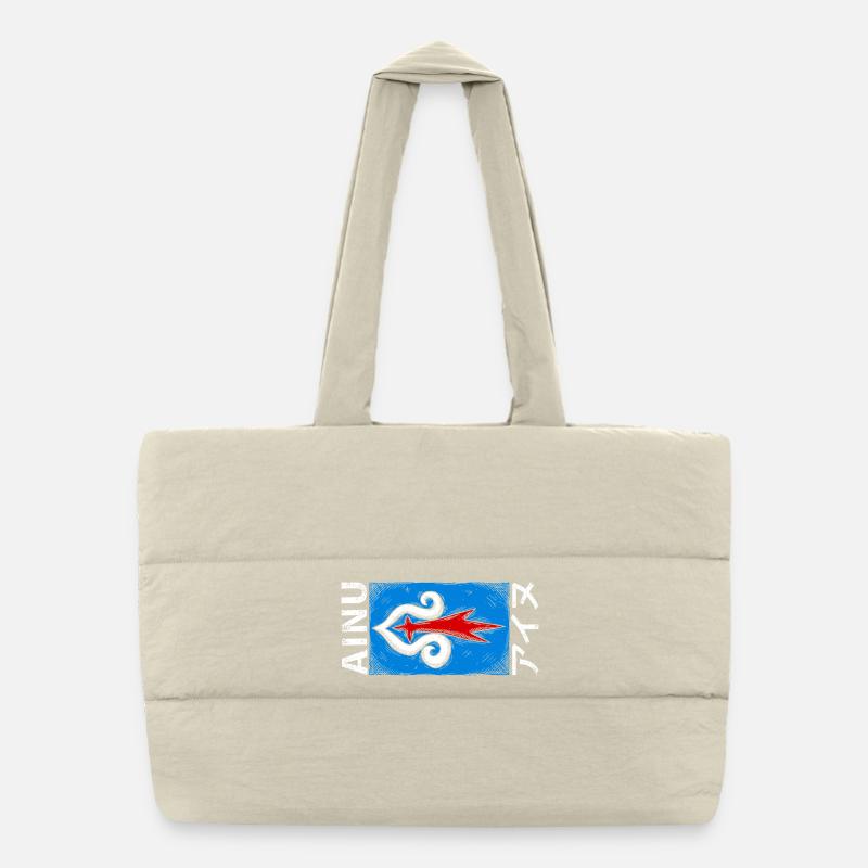 Ainu Flag Puffer Shopping Bag