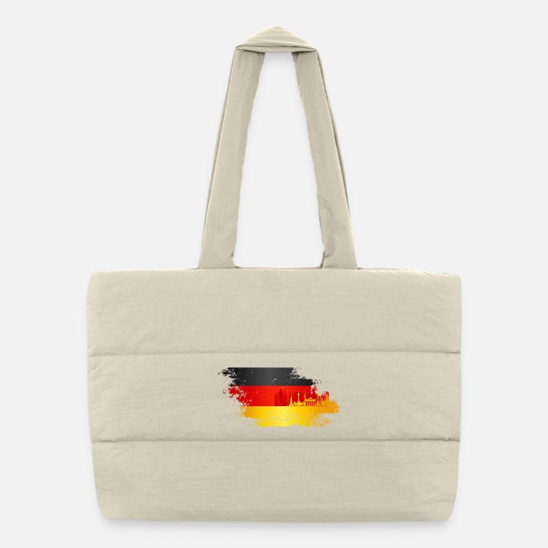 Deutschland Fan Flagge Puffer-Einkaufstasche