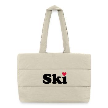 Ski - Puffer-Einkaufstasche - Naturweiß - Vorne
