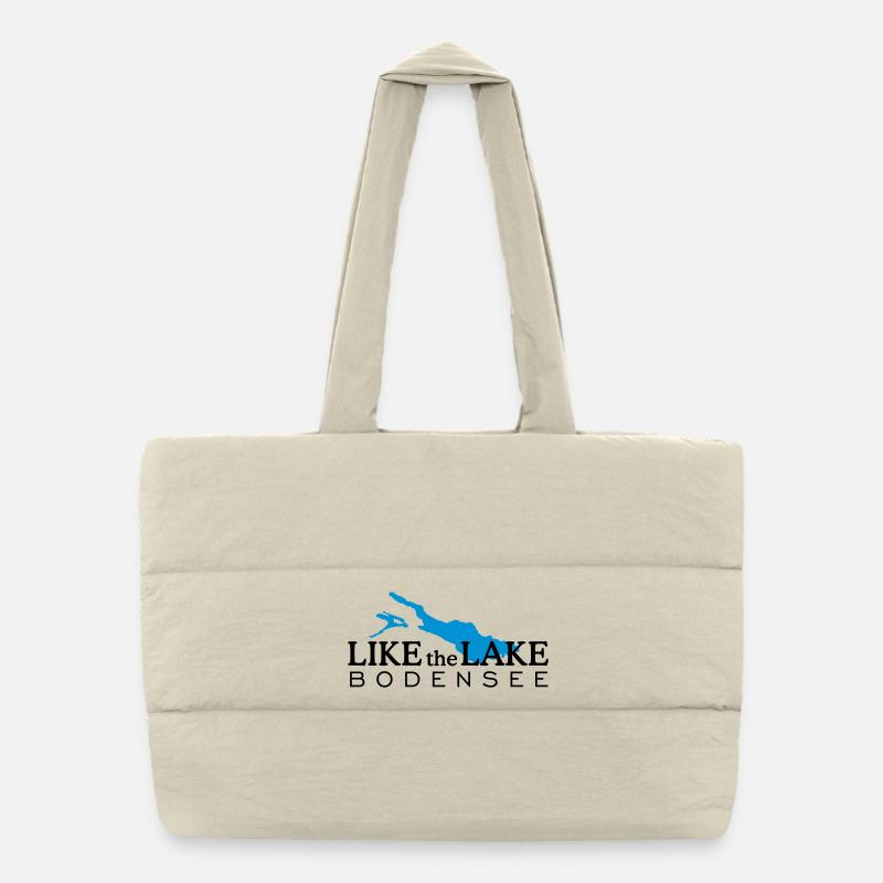 Like the Lake Bodensee - Puffer-Einkaufstasche - Naturweiß