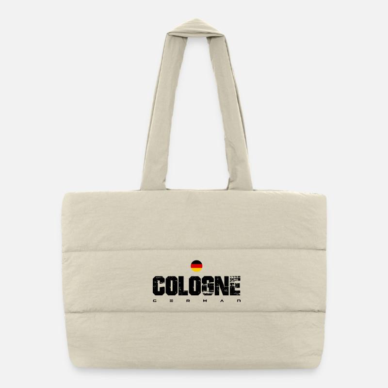 German Flag Crest Circle Puffer Shopping Bag