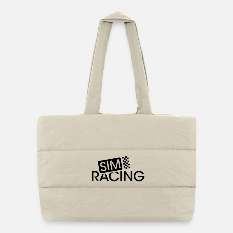 simracing Fahrer Logo sim racer Race Auto Puffer-Einkaufstasche