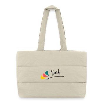 VACANCES. BONNES VACANCES. MAÎTRESSE. MAÎTRE. PROF - Sac shopping matelassé - blanc naturel - Devant
