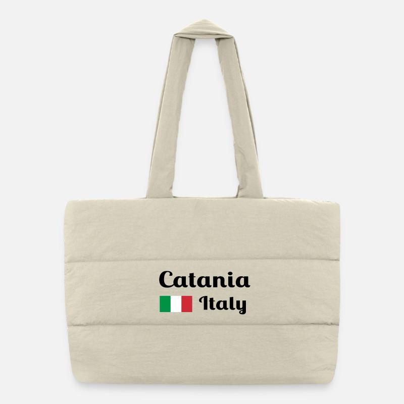 Catania Italy - Stylish prints Puffer Shopping Bag
