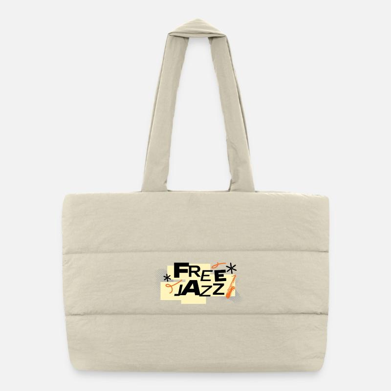 Free Jazz Typographie rétro audacieuse Sac shopping matelassé
