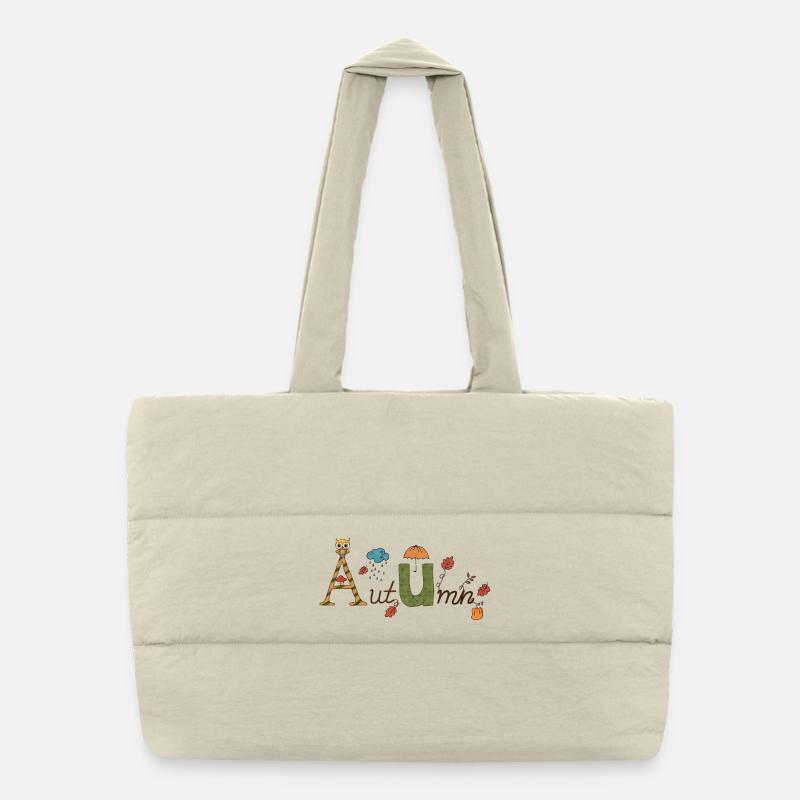 10_Herbst - Sac shopping matelassé - blanc naturel