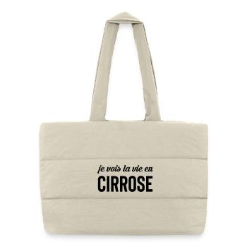 I see life in cirrosis - alcohol - Puffer Shopping Bag - natural - Front