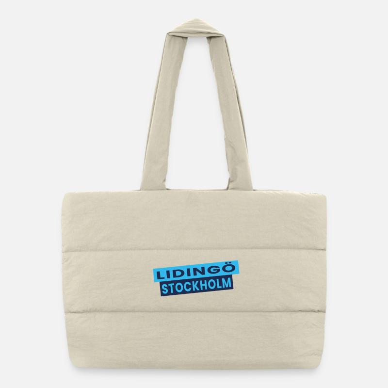 Lidingö Stockholm Diagonal Logo Sac shopping matelassé