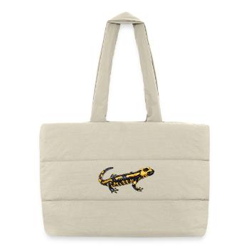 Fire salamander design - Puffer Shopping Bag - natural - Front