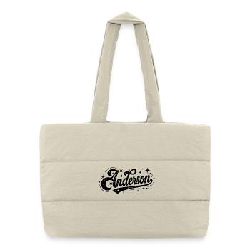 Anderson name first last family - Puffer Shopping Bag - natural - Front