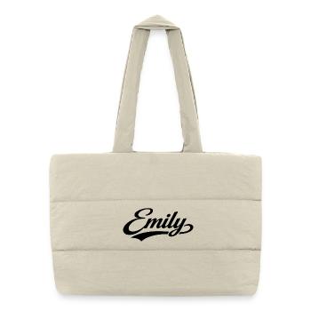 Emily name first last family gifts  - Puffer Shopping Bag - natural - Front