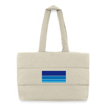 Background Blue - Puffer Shopping Bag - natural - Front