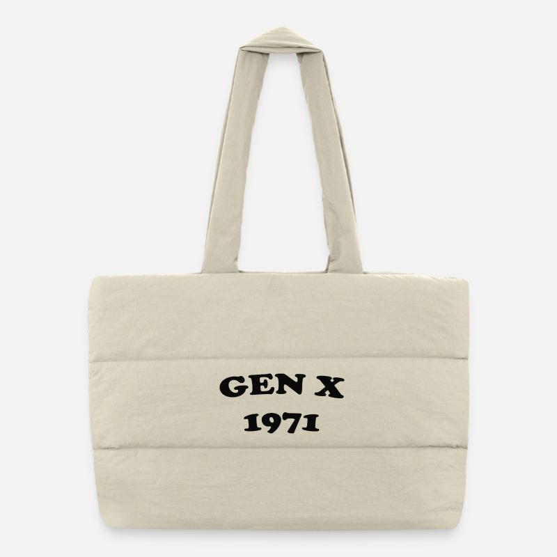 Gen X 1971 Retro Logo Tee Puffer-Einkaufstasche