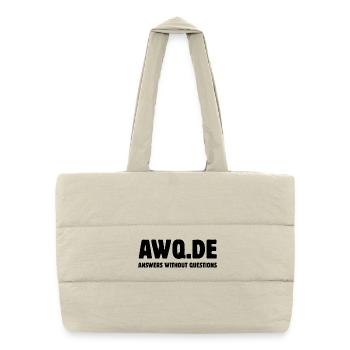 AWQ - Answers without questions - Puffer-Einkaufstasche - Naturweiß - Vorne