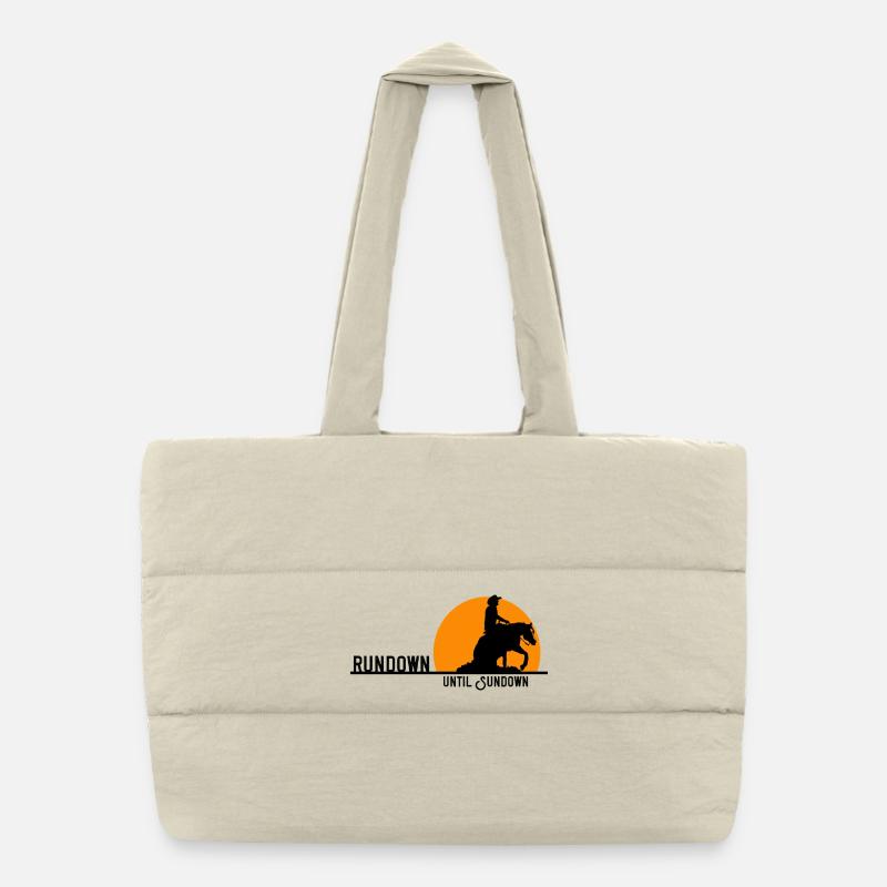 rundown until sundown Puffer-Einkaufstasche