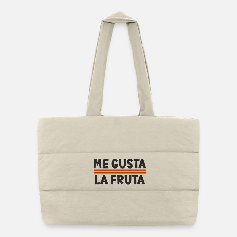 I like fruit, flag of Spain Puffer Shopping Bag