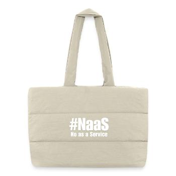 NAAS No As A Service Humor Sarcasm Funny Tech - Puffer Shopping Bag - natural - Front