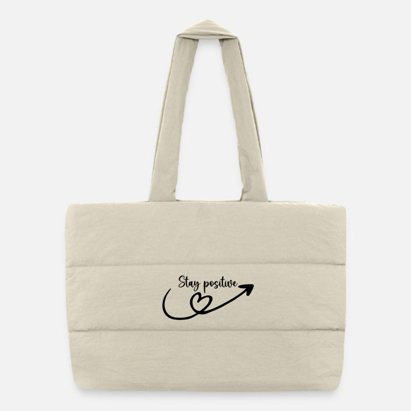 Restez positif Sac shopping matelassé